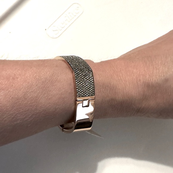 Michael Kors NEW Rose Gold Pave' Set Crystals Rectangle - Picture 12 of 13